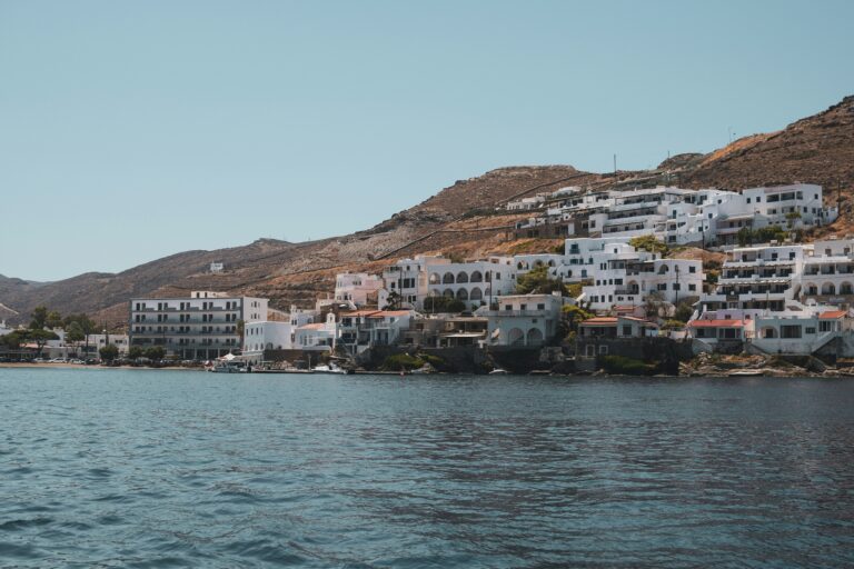 Elegant waterfront view of Merichas village, Kythnos